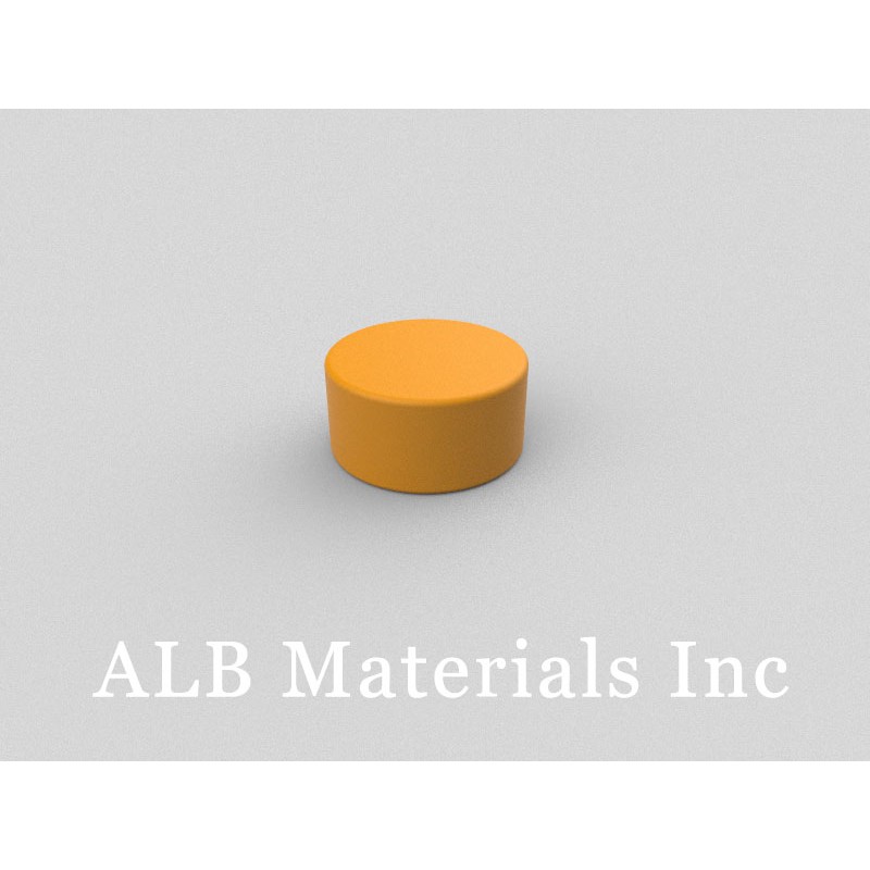 12.7mm dia. x 6.35mm thick Plastic Coated Magnets | D-D12.7H6.35/O